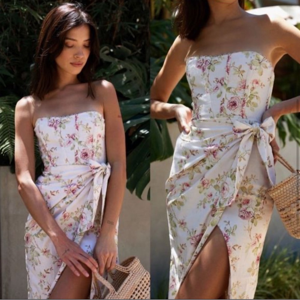 V. Chapman Liliana Linen Midi Dress